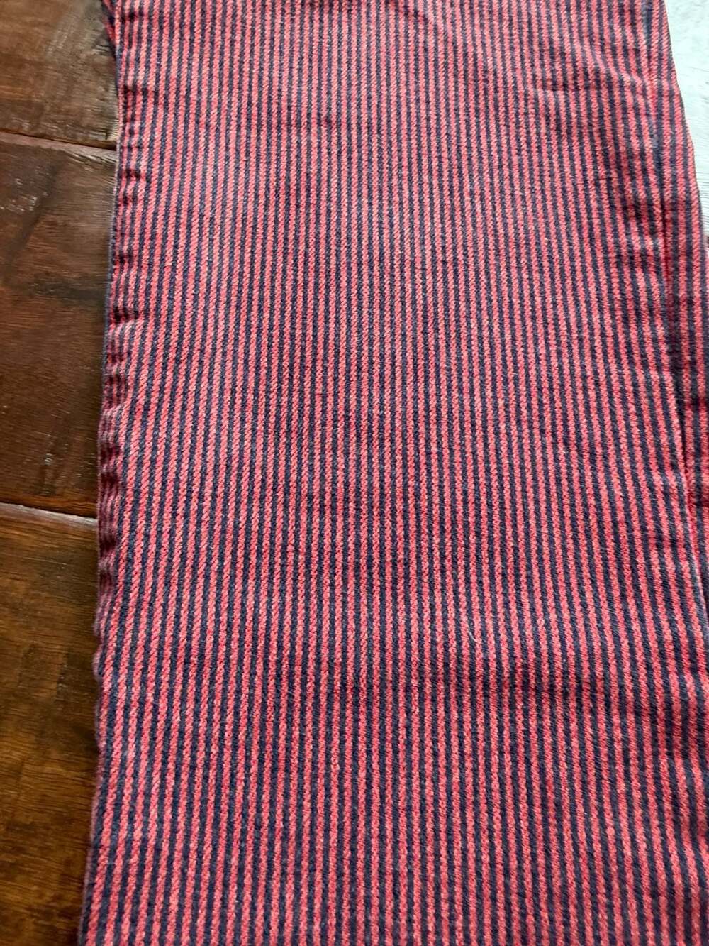 Lauren Ralph Lauren Modern Straight Red and Navy Striped Jeans Size 6 - Picture 4 of 8